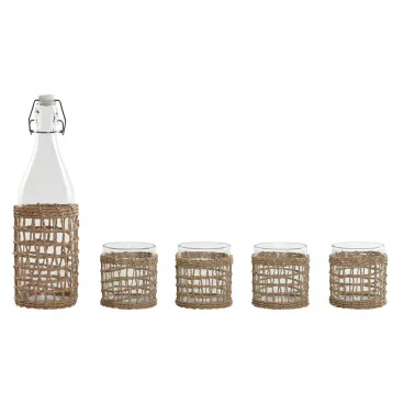 Hochwertiges SanLove Glas Set mit Flasche 1L f�r stilvolles Trinken und Servieren