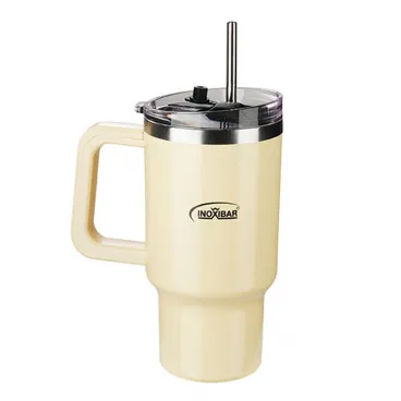 Thermobecher mit Deckel Inoxibar Gelb 960 ml
