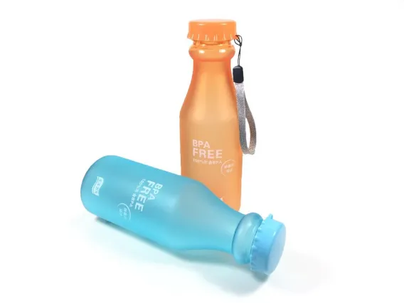 Wasserflaschen-Set BPA-frei 550ml Wasser-Trinkflasche Sport Tritan blau+orange