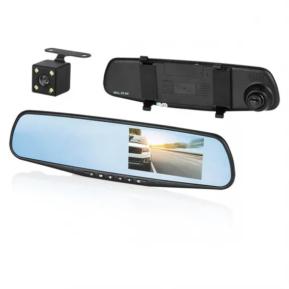 Blow Dashcam + Rckfahr-Kamera fr Autos Rckspiegel-Display ABLACKBOX DVR F600