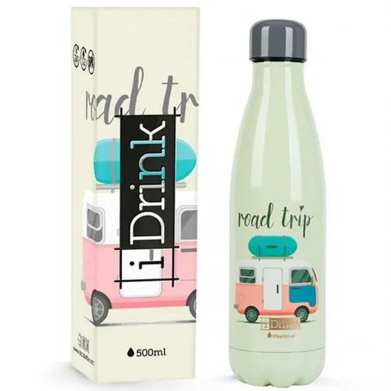 Itotal Trinkflasche Thermosflasche iTotal Road Trip Edelstahl 500 ml