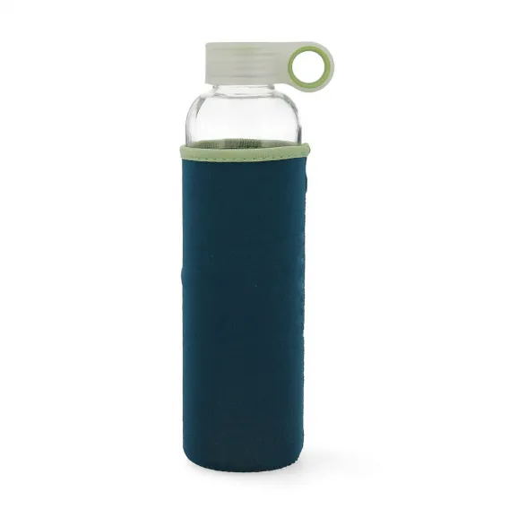 Quid Trinkflasche Flasche Samba Glas Blau 0,6 L